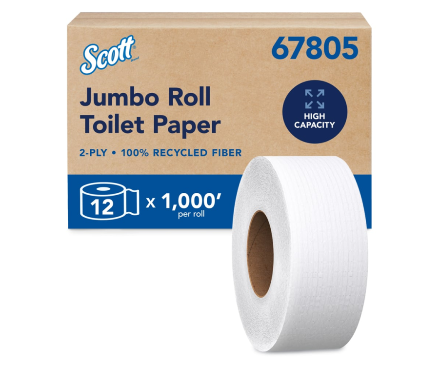 Scott® 2-Ply High-Capacity Jumbo Roll Toilet Paper (3.27 in. x 1000 ft., 12/Case)